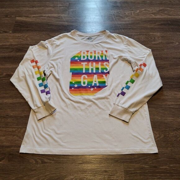 Mad Engine Born This Gay LGBTQIA+ Pride Graphic Tee Shirt Mens XL - Picture 1 of 7